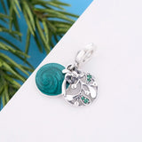 925 Silver Bow Tree Christmas Wishes Dangle Beads for Charm Bracelet