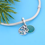 925 Silver Bow Tree Christmas Wishes Dangle Beads for Charm Bracelet