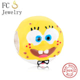 925 Sterling Silver Cartoon Dessert Charm Bead for Bracelet Making Berloque