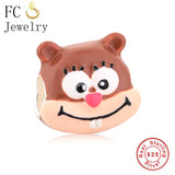 925 Sterling Silver Cartoon Dessert Charm Bead for Bracelet Making Berloque