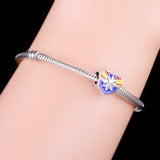 925 Sterling Silver Cartoon Flower Bead for Charm Bracelet DIY