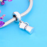 925 Sterling Silver Coffee Cup Machine Bead for Charm Bracelet