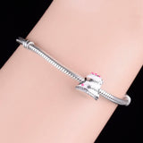 925 Sterling Silver Enamel Charm Bracelet Bead for Women Berloque