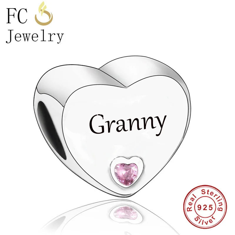 925 Silver Gran Grand Mother Bead Charm Bracelet