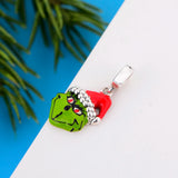 925 Silver Green Face Monster Bead Charm for Bracelet
