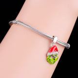 925 Silver Green Face Monster Bead Charm for Bracelet