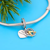 925 Silver Anniversary Cheers Beads for Charm Bracelet