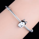 925 Sterling Silver Heterochromia Husky Dog Bead for Charm Bracelet