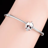 925 Sterling Silver Eye Bead for Charm Bracelet DIY