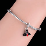 925 Sterling Silver Long Tone Monster Hair Bead Charm Bracelet Fit