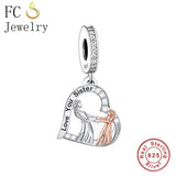 925 Sterling Silver Love You Sister Bead for Charm Bracelet