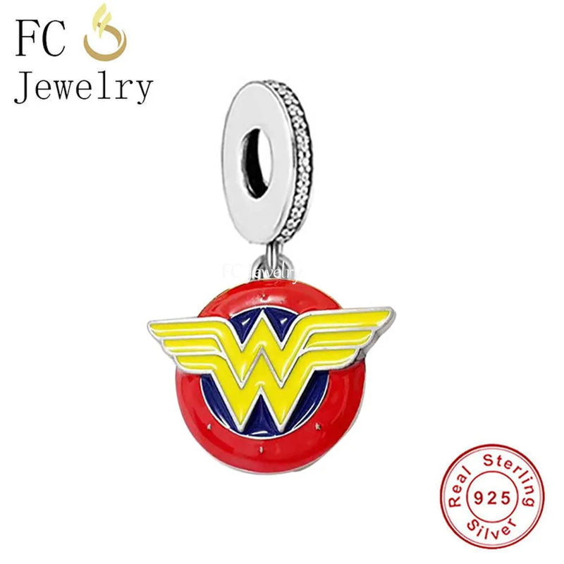 925 Sterling Silver Yellow Enamel Wings Charm Bead