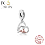 925 Silver Sloth On Heart Bead for Charm Bracelet