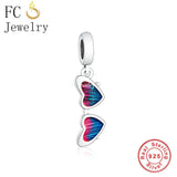 925 Silver Sunglasses Charm for Beach Bracelet