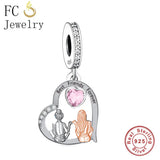 925 Silver Two Girl Promise Forever Bead for Charm Bracelet
