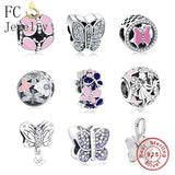 925 Sterling Silver Butterfly Charm Bead for Bracelet