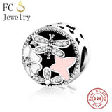 925 Sterling Silver Butterfly Charm Bead for Bracelet