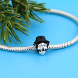 925 Silver Watchful Man With Hat Bead for Charm Bracelet