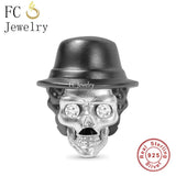 925 Silver Watchful Man With Hat Bead for Charm Bracelet