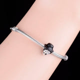 925 Silver Watchful Man With Hat Bead for Charm Bracelet