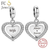925 Sterling Silver Wife Always & Forever Bead For Bracelet