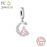 925 Silver Girl And Horse Charm Bead Fit Charm Bracelet