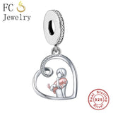 925 Silver Girl And Horse Head To Head Love Bead for Charm Bracelet