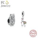 925 Silver Alpaca Lama Bead Charm for Bracelet Making