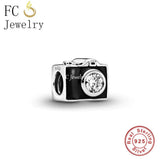 925 Sterling Silver Camera Bead for Charm Bracelet
