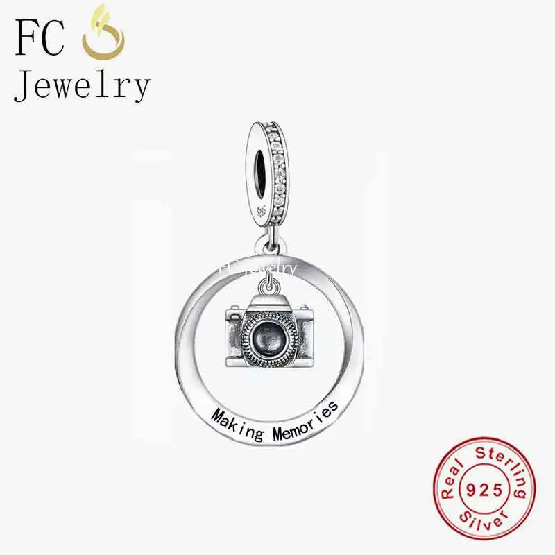 925 Sterling Silver Camera Memories Bead for Charm Bracelet