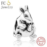 925 Silver Kangaroo Mum And Baby Bead For Mother's Bracelet