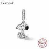 925 Silver Puppy Dog Bead For Charm Bracelet