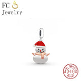 925 Sterling Silver Snowman Charm Bead for Bracelet
