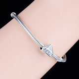 925 Sterling Silver Charm Bracelet Mix Zircon Bead Women Berloque