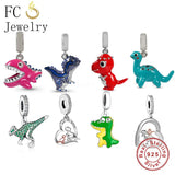 925 Sterling Silver Dinosaur Dinoco Bead for Charm Bracelet
