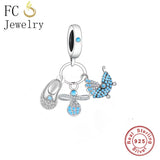 925 Silver Baby Nipple Carriage And Shoes Bead For Women