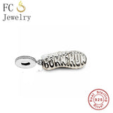 Real 925 Silver Running Shoe Sneaker Bead for Jewelry Making
