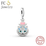 925 Silver Cat Hug Heart Love Bead for Charm Bracelet