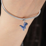 925 Silver Velociraptor Dinosaur Charm Bead for Berloque