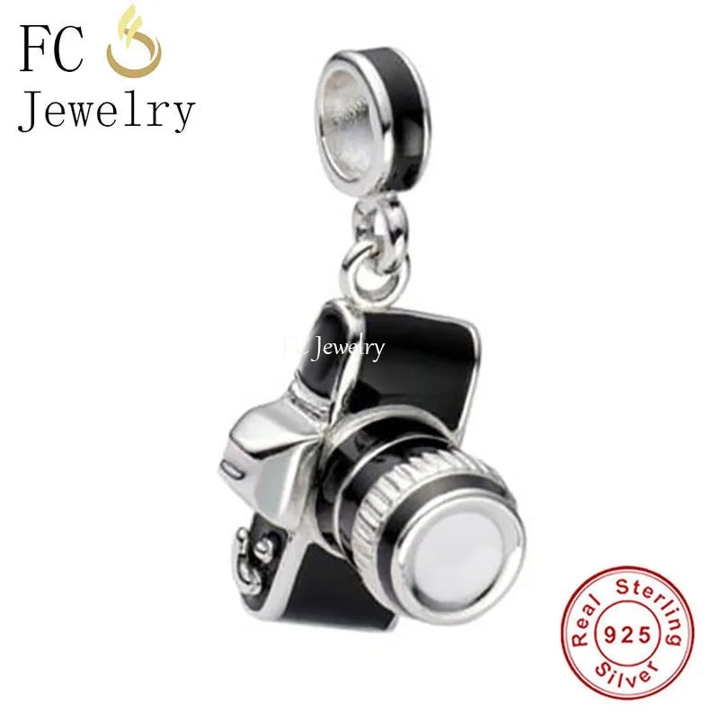 925 Silver Camera Charm for Bracelet