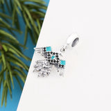 925 Sterling Silver Zircon Eagle Bead Charm for Bracelet