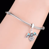 925 Sterling Silver Zircon Eagle Bead Charm for Bracelet