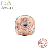 925 Silver Evil Eye Hasma Hand Charm for Bracelet Making