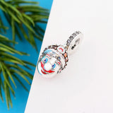 925 Sterling Silver Game People Bead for Charm Bracelet