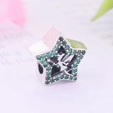 925 Sterling Silver Star Flower Fairy Zircon Bead for Women
