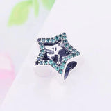 925 Sterling Silver Star Flower Fairy Zircon Bead for Women