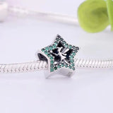 925 Sterling Silver Star Flower Fairy Zircon Bead for Women