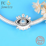 925 Silver Turkey Evil Eye Charm Bracelet for Women
