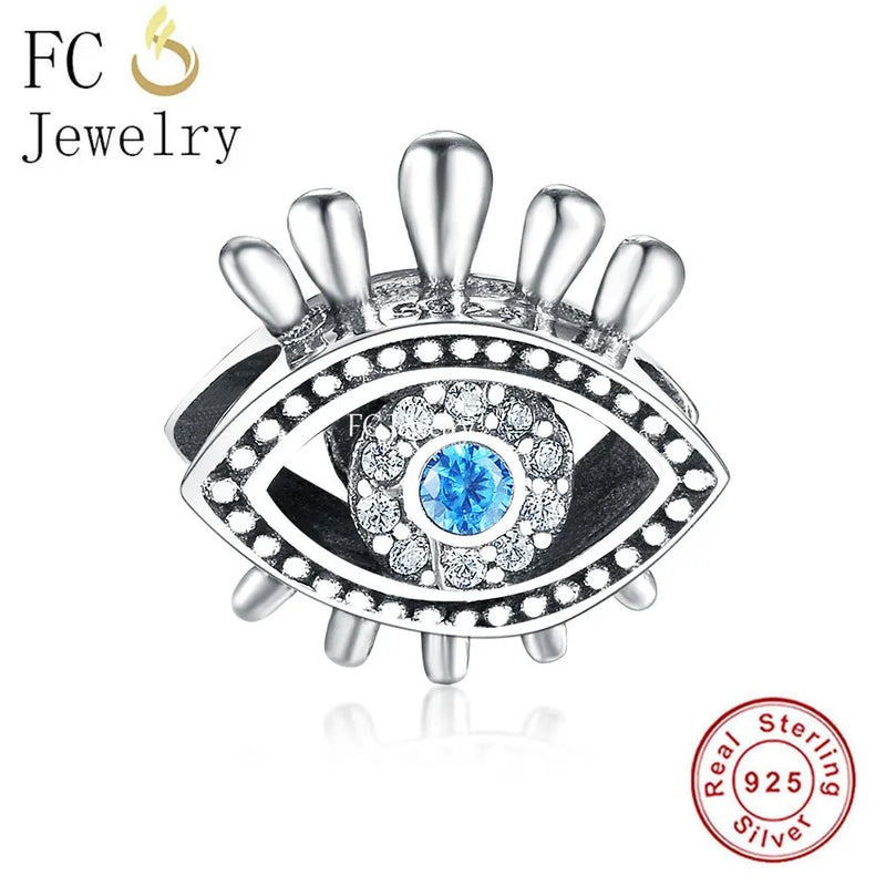 925 Silver Turkey Evil Eye Charm Bracelet for Women