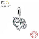 925 Silver Mother Sloth Family Tree Charm Bracelet Bead